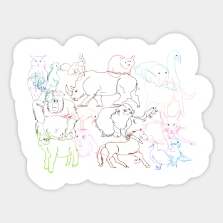 Abstract Animals Sticker